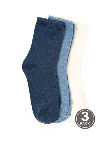 Набір жіночих високих шкарпеток Legs бавовняні сині(21 Socks ) - фото 2 - Miraton