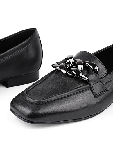 Жіночі сліпери чорні шкіряні (JR1001-1) - фото 3 - Miraton