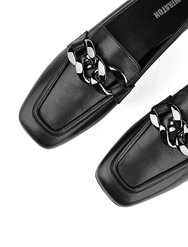 Жіночі сліпери чорні шкіряні (JR1001-1) - фото 6 - Miraton