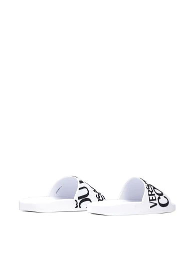 Жіночі шльопанці VERSACE JEANS COUTURE білі гумові (75VA3SQ1) - фото 3 - Miraton