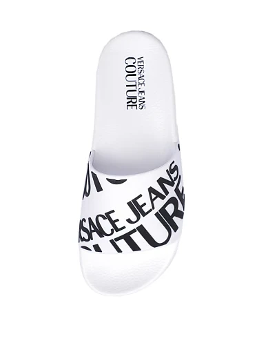 Жіночі шльопанці VERSACE JEANS COUTURE білі гумові (75VA3SQ1) - фото 4 - Miraton