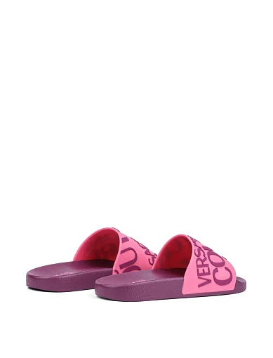 Жіночі шльопанці VERSACE JEANS COUTURE рожеві гумові (75VA3SQ1) - фото 4 - Miraton