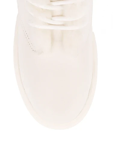 Жіночі черевики хайтопи молочні шкіряні з підкладкою iз натурального хутра (8699-3A) - фото 4 - Miraton