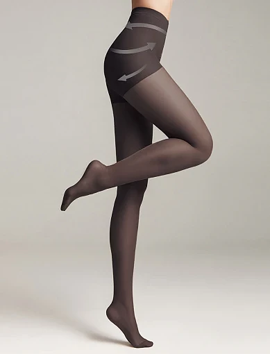 Капронові колготки зі стягуючими шортиками Active soft 20 Den Lycra чорні фото 1
