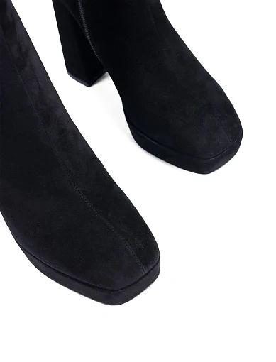 Жіночі черевики Attizzare велюрові чорні (2388-0502-2R) - фото 5 - Miraton