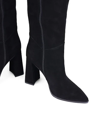 Жіночі ботфорти Attizzare велюрові чорні (363X-F1912) - фото 2 - Miraton