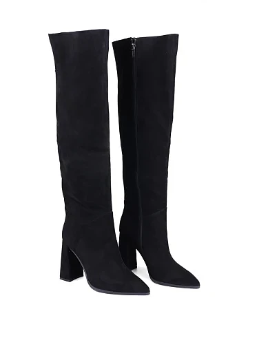 Жіночі ботфорти Attizzare велюрові чорні (363X-F1912) - фото 3 - Miraton