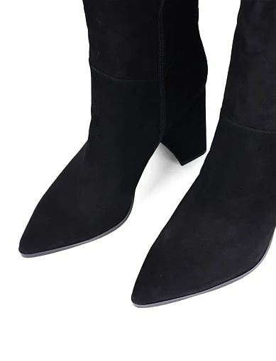 Жіночі ботфорти Attizzare велюрові чорні (363X-F1912) - фото 5 - Miraton