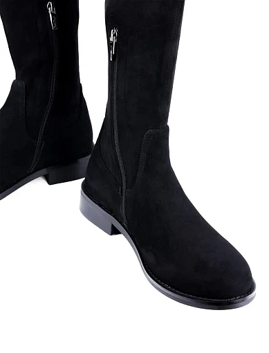 Жіночі ботфорти Attizzare велюрові чорні (K2306-8) - фото 2 - Miraton