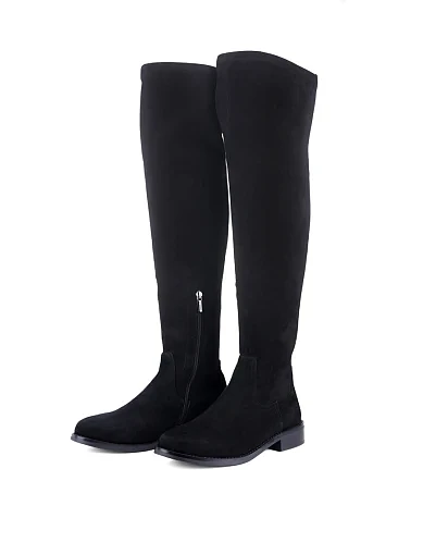 Жіночі ботфорти Attizzare велюрові чорні (K2306-8) - фото 3 - Miraton