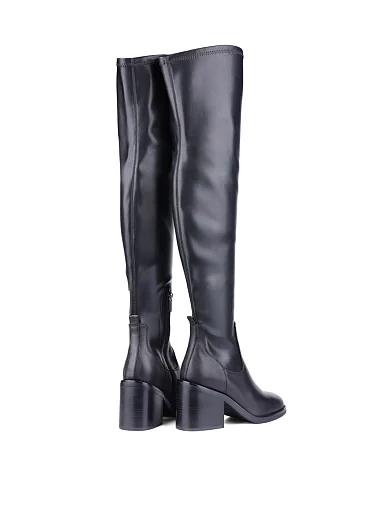 Жіночі ботфорти MIRATON шкіряні чорні (KY35D-6) - фото 4 - Miraton