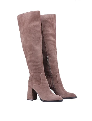 Жіночі ботфорти Attizzare велюрові бежеві (TYX1052-1907-2) - фото 4 - Miraton