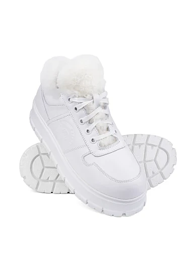 Жіночі кеди MIRATON шкіряні білі (BF2203-5-1) - фото 3 - Miraton