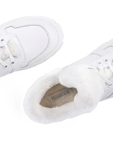 Жіночі кеди MIRATON шкіряні білі (BF2203-5-1) - фото 6 - Miraton