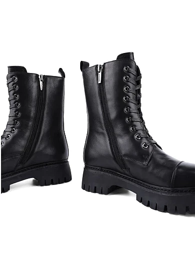 Жіночі черевики MIRATON шкіряні чорні (230X-1-T1M) - фото 2 - Miraton