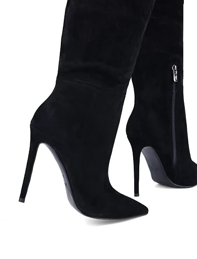 Жіночі чоботи MiaMay замшеві чорні (TYT355-2188-1) - фото 4 - Miraton