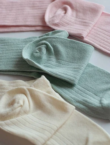 Набір жіночих високих шкарпеток Legs Socks Cotton Rib різнокольорові, 3 пари - фото 2 - Miraton