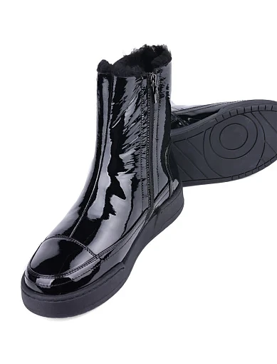 Жіночі черевики Attizzare з наплака чорні (3216-658-351M) - фото 2 - Miraton