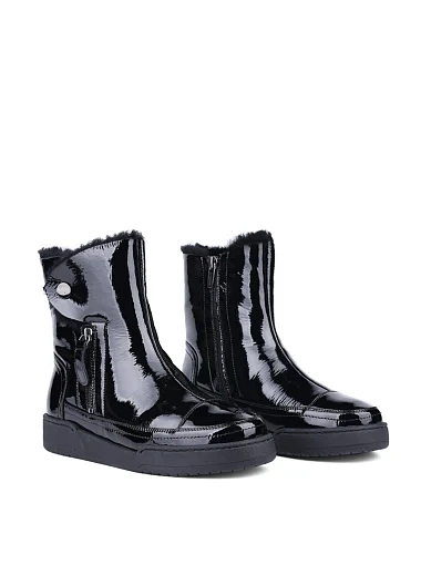 Жіночі черевики Attizzare з наплака чорні (3216-658-351M) - фото 3 - Miraton