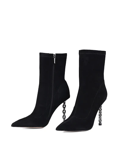 Жіночі черевики MIRATON велюрові чорні (K2388-1) - фото 3 - Miraton