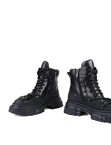 Жіночі черевики MIRATON шкіряні чорні (E3271-Z501-1) - фото 2 - Miraton