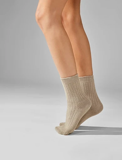 Женские высокие носки Legs SOCKS CASHEMERE MERINO коричневые - фото 2 - Miraton