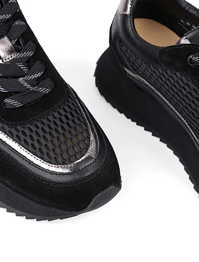 Жіночі кросівки Attizzare шкіряні чорні (GBH04-22A) - фото 5 - Miraton