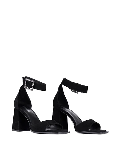 Жіночі босоніжки Attizzare велюрові чорні (L301-1) - фото 3 - Miraton