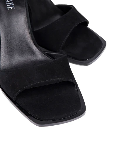 Жіночі босоніжки Attizzare велюрові чорні (L301-1) - фото 5 - Miraton