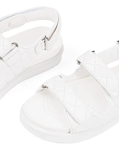 Жіночі сандалі MIRATON шкіряні білі (JR665-6 ВЛ-24) - фото 5 - Miraton