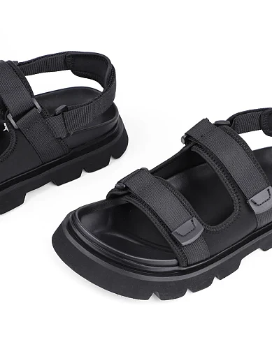 Мужские сандалии Miguel Miratez из неопрена черные - фото 6 - Miraton