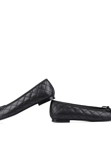 Жіночі балетки Attizzare чорні шкіряні зі стібкою (286 7146) - фото 2 - Miraton