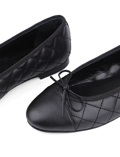 Жіночі балетки Attizzare чорні шкіряні зі стібкою (286 7146) - фото 5 - Miraton