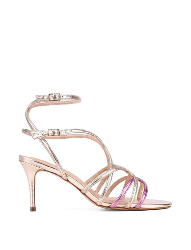 Жіночі босоніжки VICENZA шкіряні золотого кольору (2333-B-1) - фото 2 - Miraton