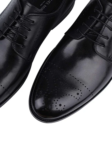 Мужские туфли Miguel Miratez кожаные черные - фото 5 - Miraton