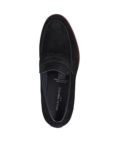 Чоловічі туфлі лофери Miguel Miratez замшеві чорні (J3358-251-C717X) - фото 4 - Miraton