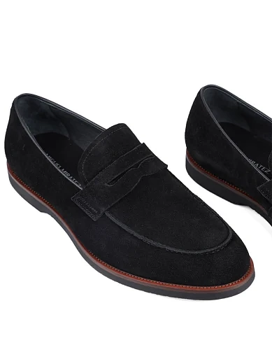 Чоловічі туфлі лофери Miguel Miratez замшеві чорні (J3358-251-C717X) - фото 5 - Miraton