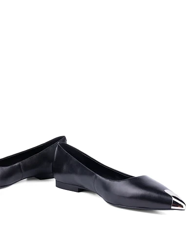 Жіночі балетки MIRATON шкіряні чорні (IS20554-011-H159) - фото 2 - Miraton