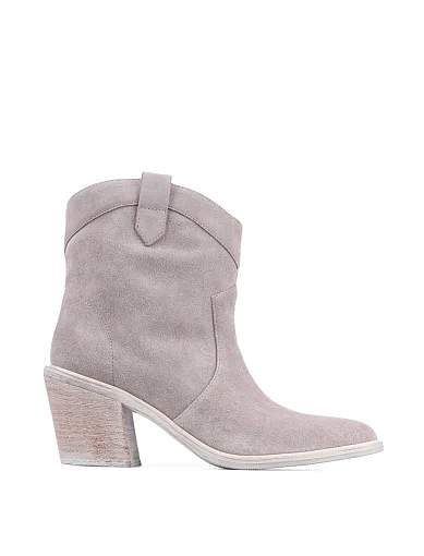 Жіночі черевики козаки MIRATON велюрові сірі (351H-F0620-N333) - фото 2 - Miraton