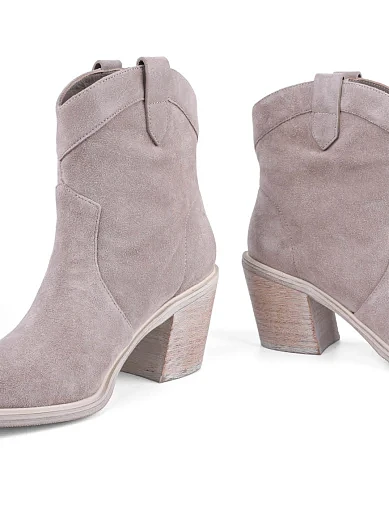 Жіночі черевики козаки MIRATON велюрові сірі (351H-F0620-N333) - фото 3 - Miraton