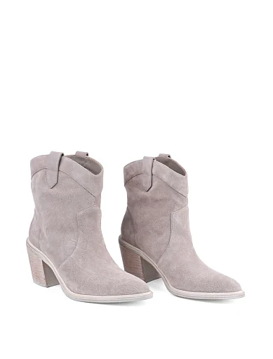 Жіночі черевики козаки MIRATON велюрові сірі (351H-F0620-N333) - фото 4 - Miraton