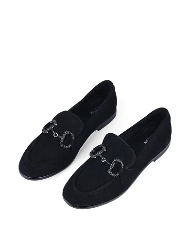 Жіночі сліпери MIRATON велюрові чорні (A2206-15) - фото 4 - Miraton