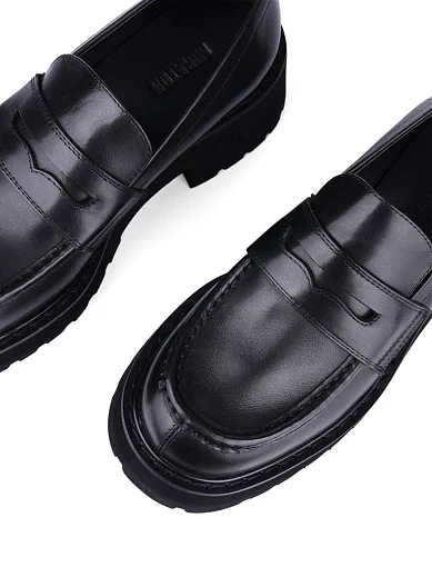 Жіночі туфлі лофери MIRATON шкіряні чорні (YD2616-01-1) - фото 5 - Miraton