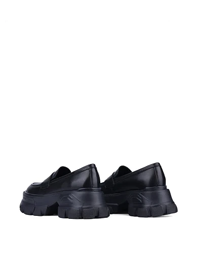 Жіночі туфлі лофери MIRATON шкіряні чорні (2025-5) - фото 5 - Miraton