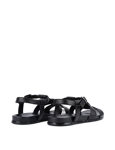 Женские сандалии Attizzare кожаные черные - фото 4 - Miraton