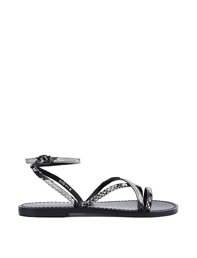 Женские сандалии MIRATON кожаные серые - фото 2 - Miraton