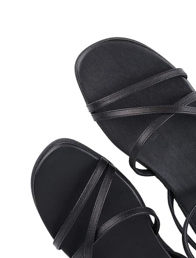 Женские сандалии Attizzare кожаные черные - фото 5 - Miraton