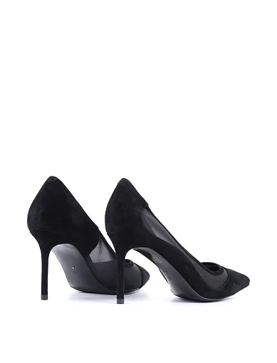 Жіночі туфлі човники Mia May велюрові чорні - фото 4 - Miraton