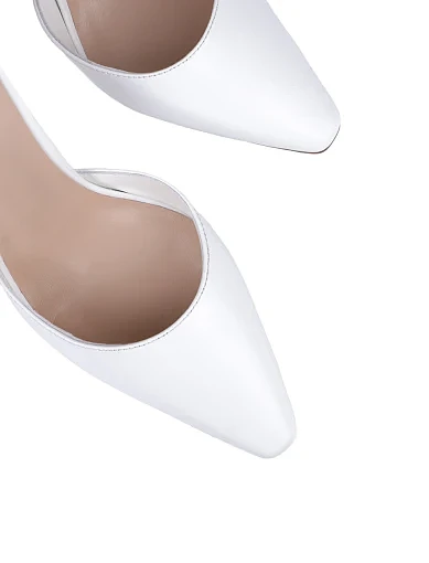 Жіночі туфлі MIRATON шкіряні білі - фото 5 - Miraton