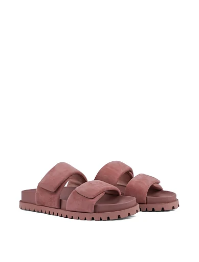 Жіночі шльопанці MIRATON велюрові рожеві - фото 3 - Miraton